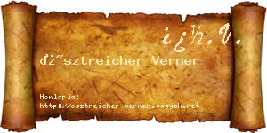 Ösztreicher Verner névjegykártya